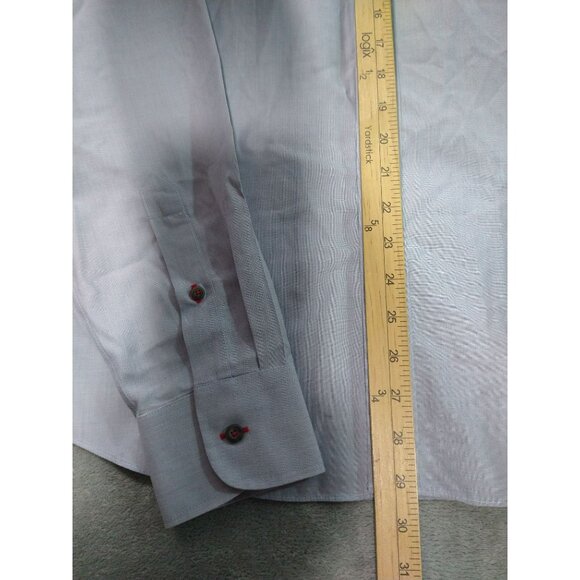 UNTUCKit Shirt Mens Large Gray Long Sleeve Button Down Wrinkle Free Rubican - Picture 4 of 10